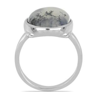 BUY GENUINE DENDRATIC AGATE GEMSTONE BIG STONE RING IN STERLING SILVER